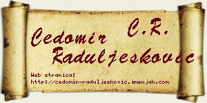 Čedomir Raduljesković vizit kartica
